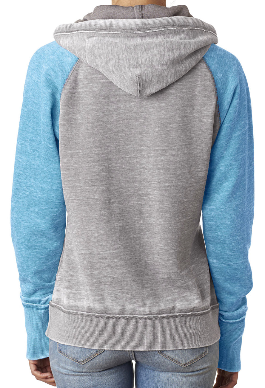 Ocean Blue/Gray Hoodie