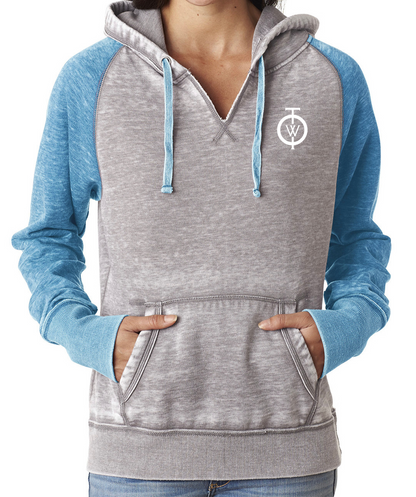 Ocean Blue/Gray Hoodie