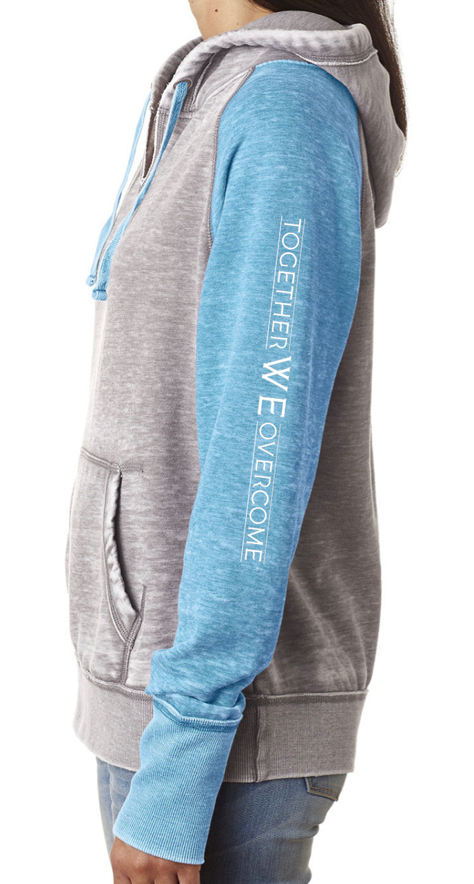 Ocean Blue/Gray Hoodie